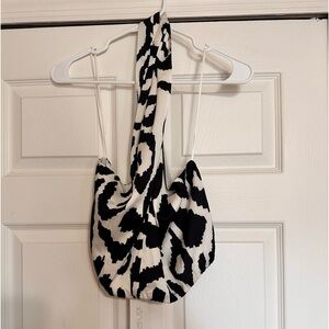 Rachel Zoe Black/White Halter Blouse